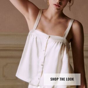 SOLD OUT Sezane Kelly blouse size 2 34 in ecru